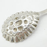 William IV Sterling Silver Floral Pattern Tea Caddy Spoon Antique 1833 London