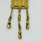 19th Century German Sterling Silver Gilt Ornate Sewing Chatelaine Antique c1860