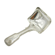 William IV Sterling Silver Square Bowl Tea Caddy Spoon Antique 1834 Birmingham