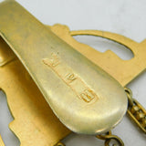 19th Century German Sterling Silver Gilt Ornate Sewing Chatelaine Antique c1860