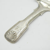 William IV Sterling Silver Square Bowl Tea Caddy Spoon Antique 1834 Birmingham