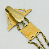 19th Century German Sterling Silver Gilt Ornate Sewing Chatelaine Antique c1860