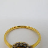 Victorian 18ct Yellow Gold, 0.5ct Sapphire & Diamond Engagement Ring Antique