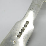 William IV Sterling Silver Square Bowl Tea Caddy Spoon Antique 1834 Birmingham