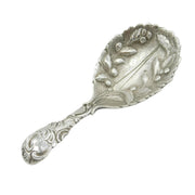 Sterling Silver Floral Pattern Tea Caddy Spoon Vintage 1982 Sheffield