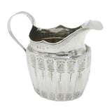 Irish George III Sterling Silver Floral Fluted Cream Jug Antique 1801 Dublin