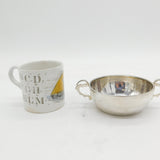 Arts & Crafts Planished Sterling Silver Quaich Cup Antique 1938 Birmingham
