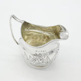 Georgian Sterling Silver Floral Pattern Cream Jug 1790 London John Muns Antique