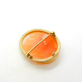 9ct Gold Carved Shell Cameo St Christopher Brooch Vintage 1965 Birmingham