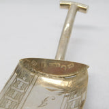 George III Sterling Silver Novelty Shovel Form Tea Caddy Spoon Antique 1810 Birmingham