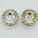 George IV Pair of Sterling Silver Order of Bath Salt Cellars Antique 1828 London