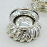 George IV Pair of Sterling Silver Order of Bath Salt Cellars Antique 1828 London