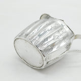 Irish George III Sterling Silver Floral Fluted Cream Jug Antique 1801 Dublin
