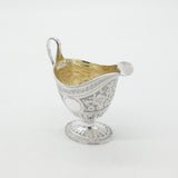 Victorian Sterling Silver Floral Pedestal Cream Jug 1884 London Charles Harris