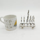 Edwardian Sterling Silver Novelty Clubs Suit Toast Rack Antique Sheffield