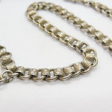 Victorian Sterling Silver Floral Collar Watch Chain with Fobs Antique c1860