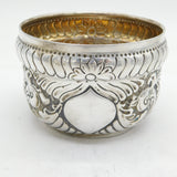 Victorian Sterling Silver William & Mary Coin Set Bowl Antique 1891 London