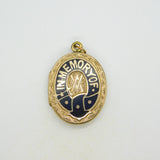 Victorian 9ct Gold Back & Front Enamel 'In Memory Of' Mourning Locket Antique c1880