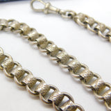 Victorian Sterling Silver Floral Collar Watch Chain with Fobs Antique c1860