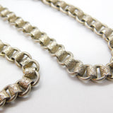 Victorian Sterling Silver Floral Collar Watch Chain with Fobs Antique c1860