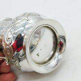 Victorian Scottish Sterling Silver Floral Christening Mug Tankard Antique 1859 Edinburgh