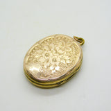 Victorian 9ct Gold Back & Front Enamel 'In Memory Of' Mourning Locket Antique c1880