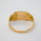 Victorian 15ct Gold, Turquoise & Seed Pearl Two-Tier Dress Ring Antique c1860s