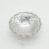 Art Deco Sterling Silver Fish-Scale Pattern Pedestal Dish Antique 1931 Sheffield