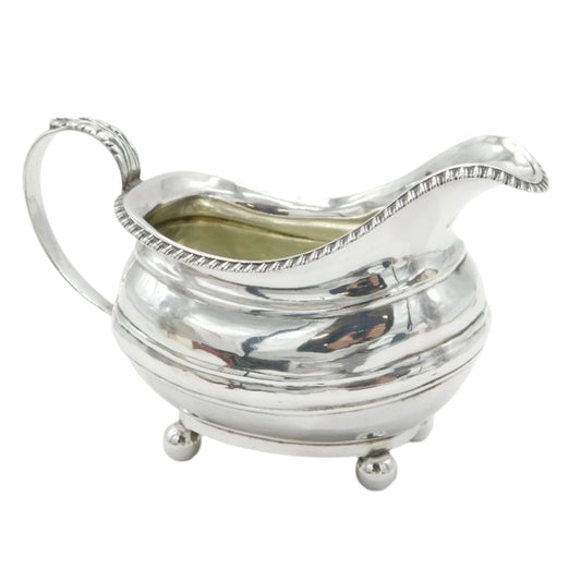 George III Sterling Silver Floral Cream Jug Antique 1798 London