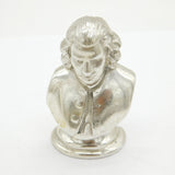 Cast Sterling Silver Classical Composer Figure Bust Antique 1914 London Art Deco