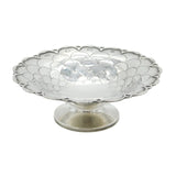 Art Deco Sterling Silver Fish-Scale Pattern Pedestal Dish Antique 1931 Sheffield
