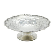 Art Deco Sterling Silver Fish-Scale Pattern Pedestal Dish Antique 1931 Sheffield