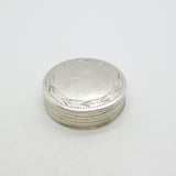 George III Sterling Silver Circular Patch Box Antique 1800 Birmingham