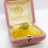 9ct Yellow Gold Diamond Floral Cluster Ring Vintage 1963 London