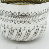 Victorian Sterling Silver Swirl Pattern Sugar Bowl Antique 1885 London