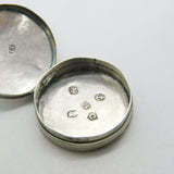 George III Sterling Silver Circular Patch Box Antique 1800 Birmingham