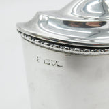 Edwardian Sterling Silver Oval Tea Caddy Antique c1910 Chester
