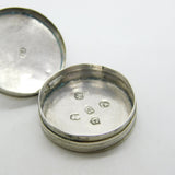 George III Sterling Silver Circular Patch Box Antique 1800 Birmingham