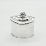 Edwardian Sterling Silver Oval Tea Caddy Antique c1910 Chester