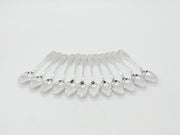 Victorian Scottish Set of 12 Sterling Silver Queens Pattern Teaspoons 1845 Edinburgh