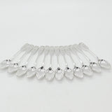 Victorian Scottish Set of 12 Sterling Silver Queens Pattern Teaspoons 1845 Edinburgh