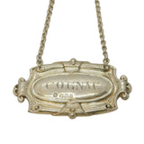 Victorian Sterling Silver Cognac Decanter Label Antique 1898 Chester