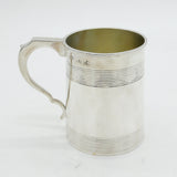 Victorian Sterling Silver Half Pint Lined Tankard Mug Antique 1865 London