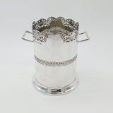 Large Sterling Silver Ornate Bottle Holder Antique 1931 Birmingham Art Deco