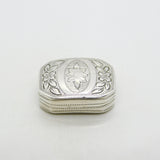 George III Sterling Silver Small Floral Vinaigrette Antique 1806 Birmingham