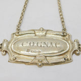 Victorian Sterling Silver Cognac Decanter Label Antique 1898 Chester