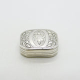 George III Sterling Silver Small Floral Vinaigrette Antique 1806 Birmingham
