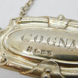 Victorian Sterling Silver Cognac Decanter Label Antique 1898 Chester
