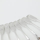 Victorian Scottish Set of 12 Sterling Silver Queens Pattern Teaspoons 1845 Edinburgh