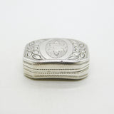 George III Sterling Silver Small Floral Vinaigrette Antique 1806 Birmingham